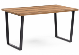 Стол деревянный Лота Лофт 140х80 дуб крафт табачный / черный матовый (80x75)