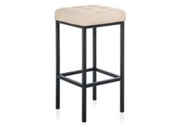 Барный стул Лофт кожзам d1 / черный матовый (35x35x65)