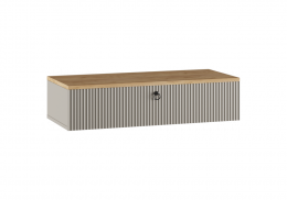 Туалетный столик Ника ПВШ бежевый мат-05 / кашемир / дуб делано подвесной (80x30x18)