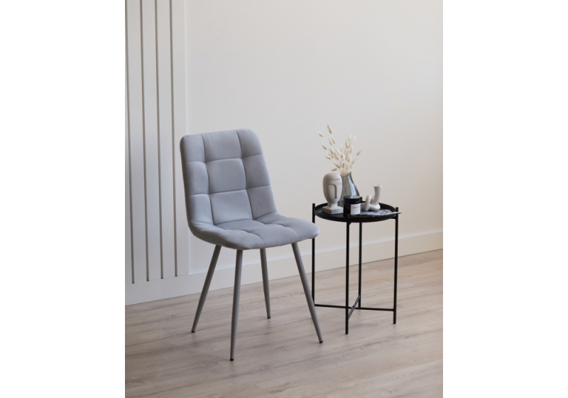 Стул на металлокаркасе Чилли светло-серый / серый (44x50x87,5)