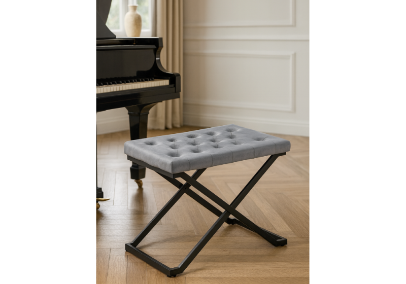 Табурет German dark grey / black (64x43x49)