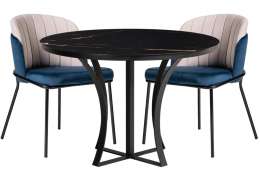 Обеденная группа Киол морской / кремовый / обсидиан / черный ()